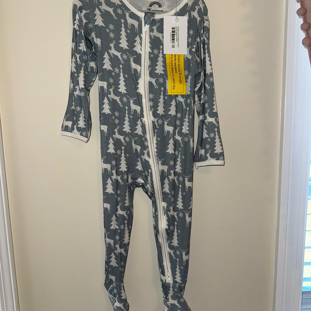 Kids One Piece Footie with Forest Print